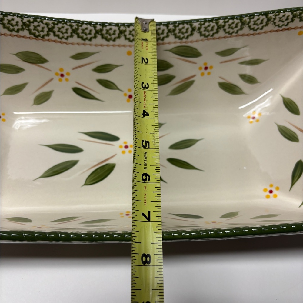 Temptations by Tara Old World Green and Ceramic Serving Bowl - Picture 6 of 6